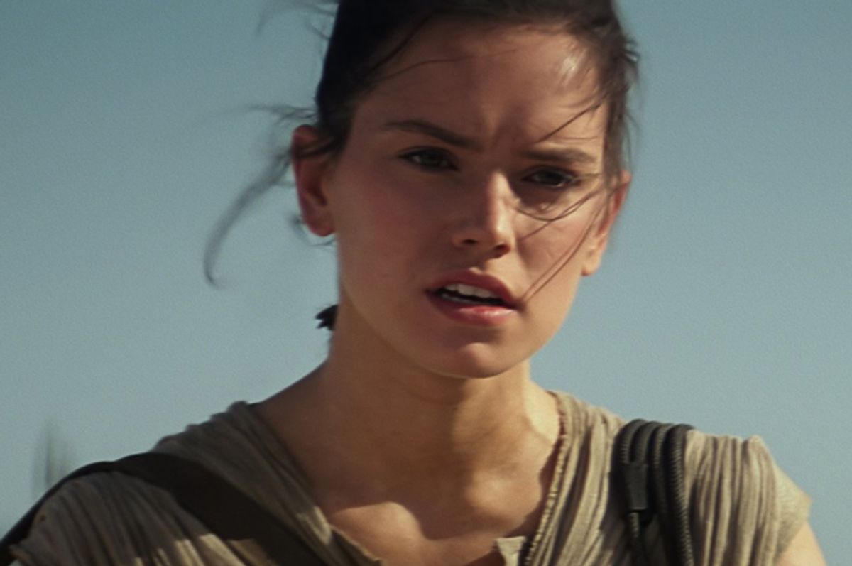Daisy Ridley as Rey in "Star Wars: Episode VII - The Force Awakens" (Lucasfilm)