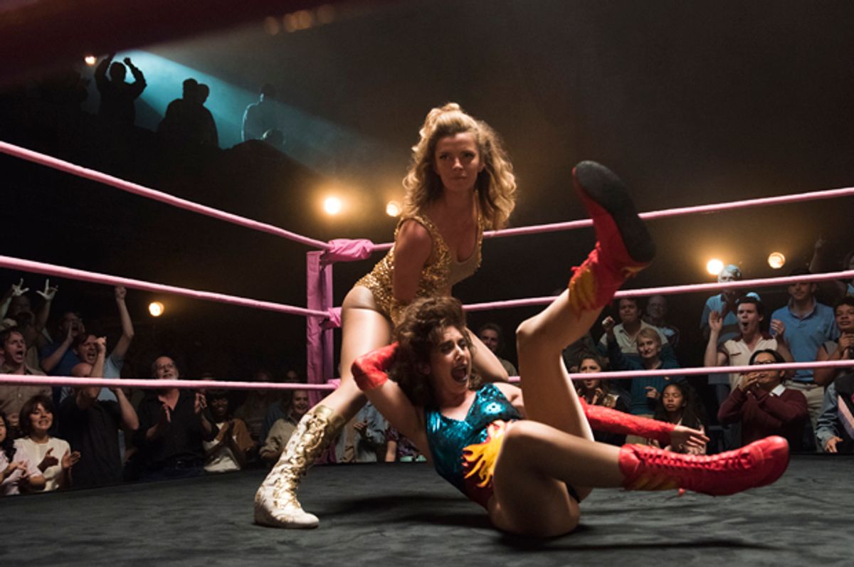 Betty Gilpin and Alison Brie in "Glow"   (Netflix/Erica Parise)