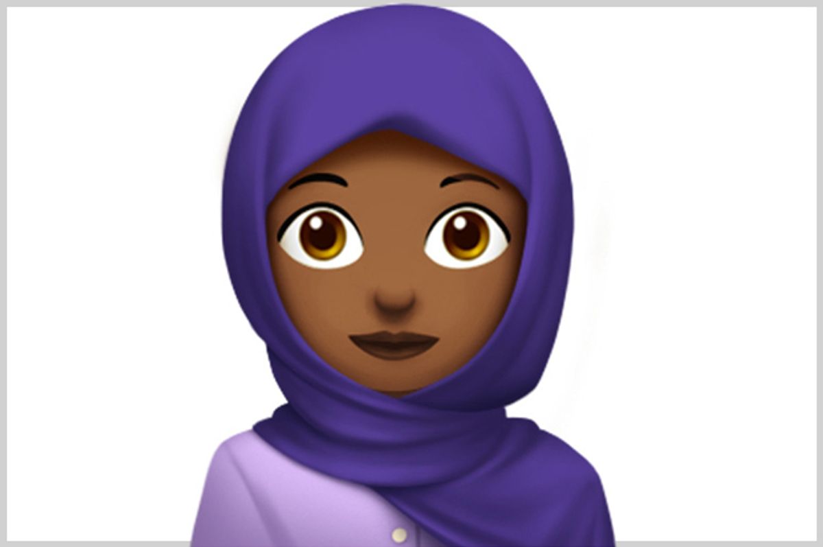 New emoji of woman with headscarf (Apple)