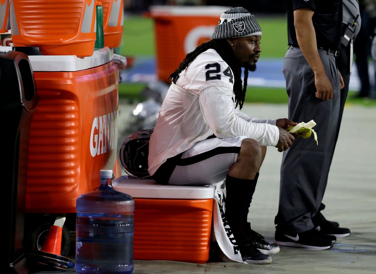 Marshawn Lynch Gave Away Free Skittles in Oakland to Celebrate