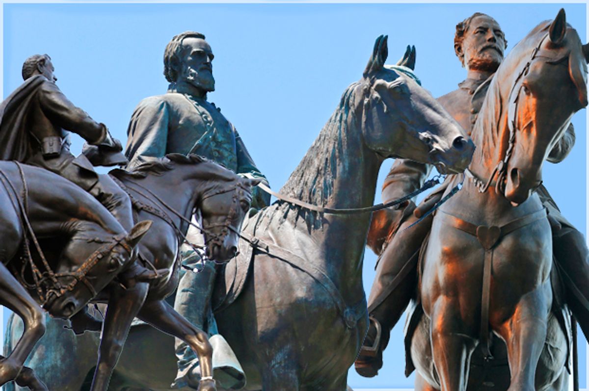 Confederate General Robert E. Lee Statue, Dallas; Confederate General Stonewall Jackson, Richmond; Confederate Gen. Robert E. Lee, Richmond (AP/Tony Gutierrez/Steve Helber/Salon)