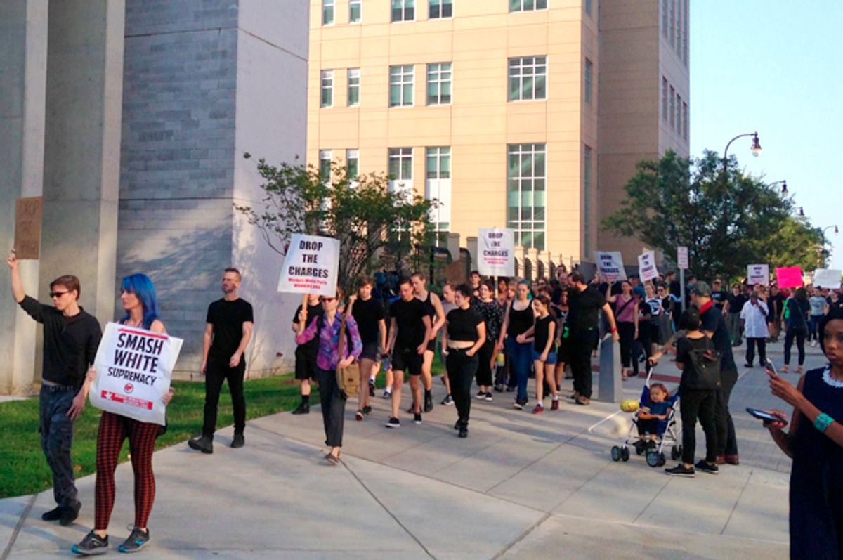 Protesters Line Up To Be Arrested In Solidarity With Those Jailed For ...