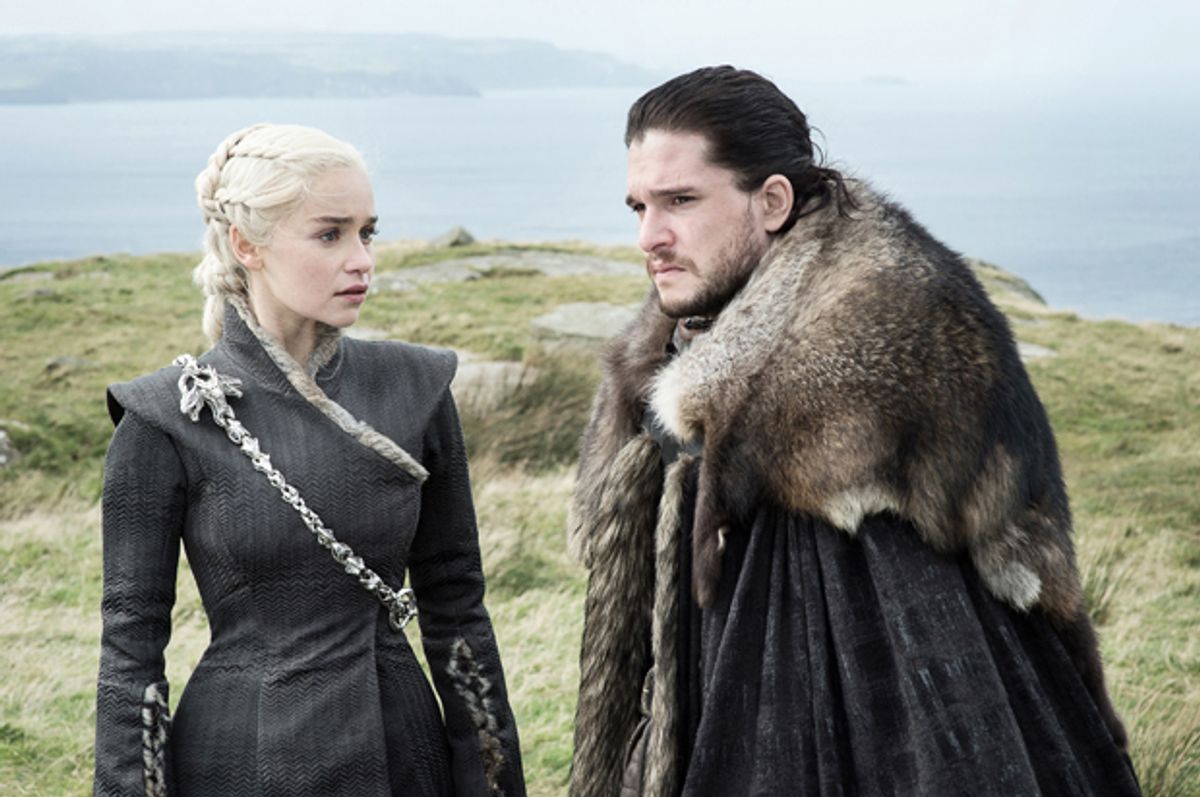 Emilia Clarke and Kit Harington in "Game of Thrones" (HBO/Helen Sloan)
