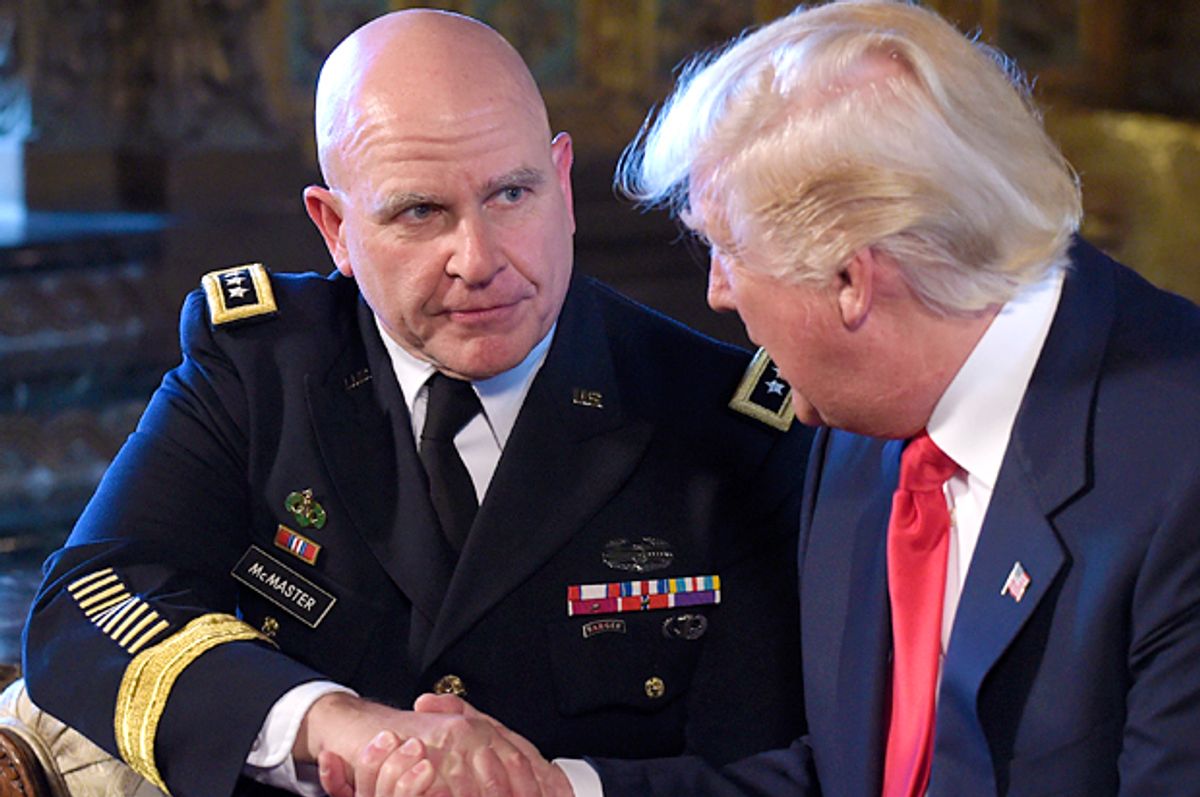 Army Lt. Gen. H.R. McMaster; Donald Trump (AP/Susan Walsh)
