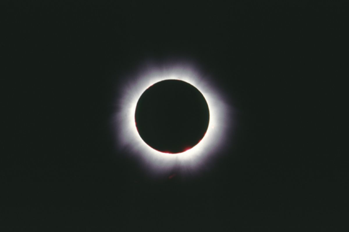 The total eclipse of the sun on 11th August 1999, viewed from Hungary. (Getty/Gannet77)