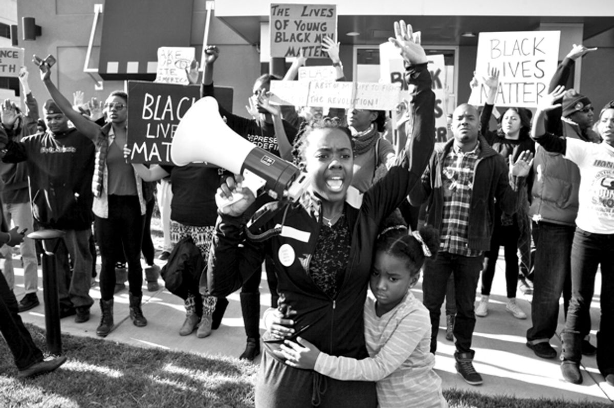 Activist Brittany Ferrell and a crowd of protesters in "Whose Streets" (Magnolia Pictures/Autumn Lin Photography)