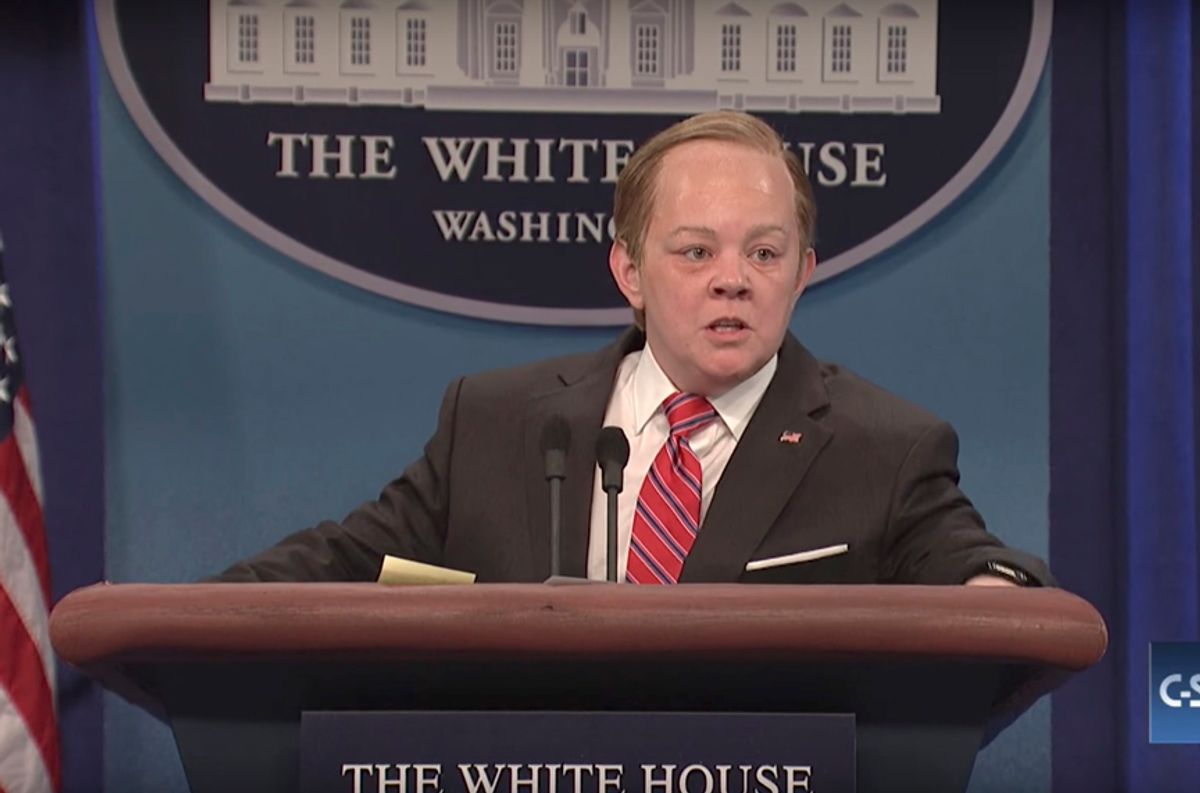 Melissa McCarthy as Sean Spicer on SNL (Youtube/Saturday Night Live)