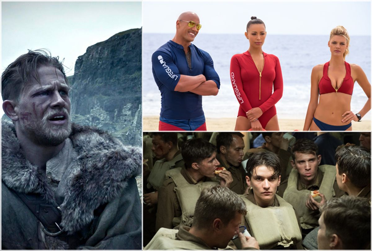 King Arthur: Legend of the Sword; Baywatch; Dunkirk   (Warner Bros. Pictures/Paramount Pictures)