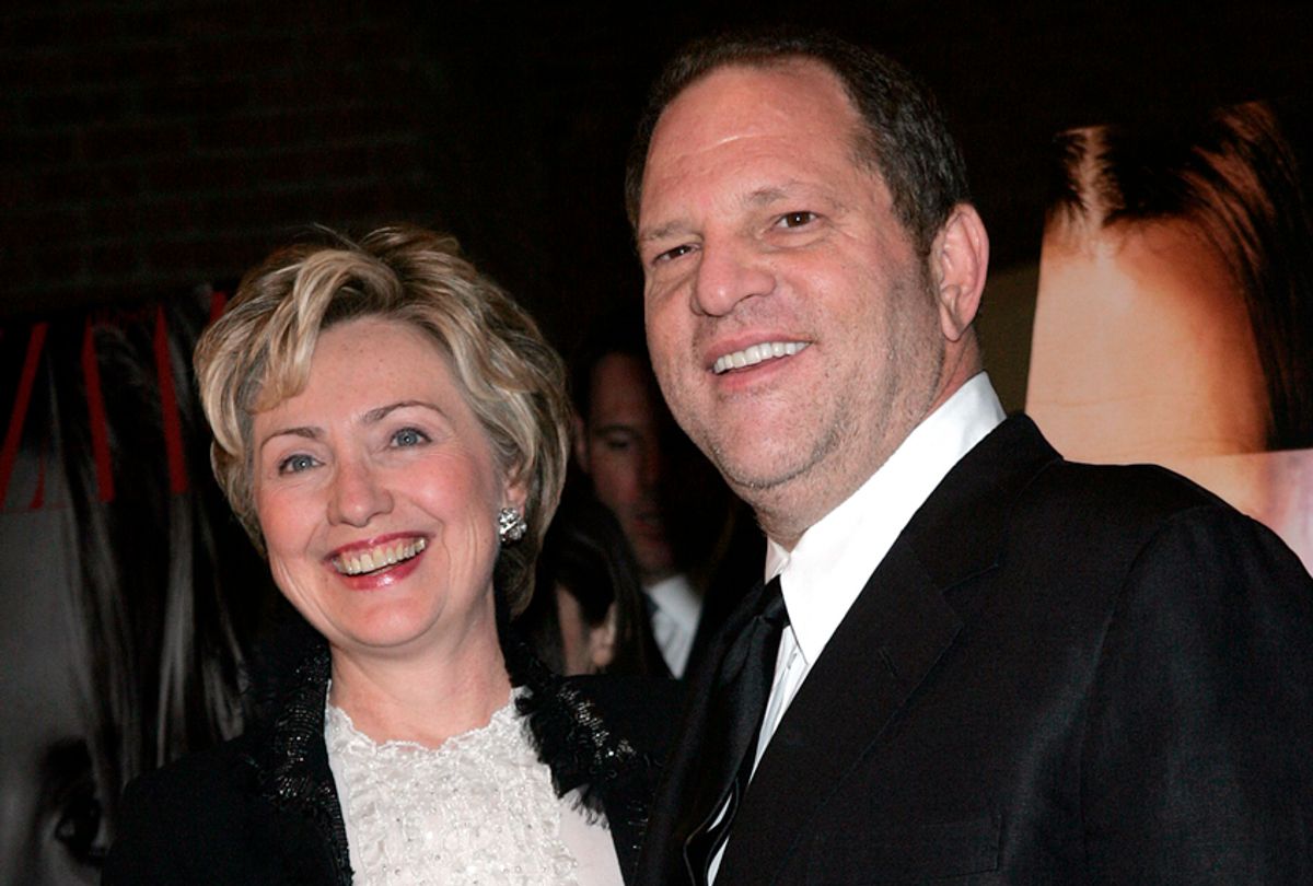 Hillary Clinton and Harvey Weinstein in New York City, October 25, 2004. (Getty/Evan Agostini)