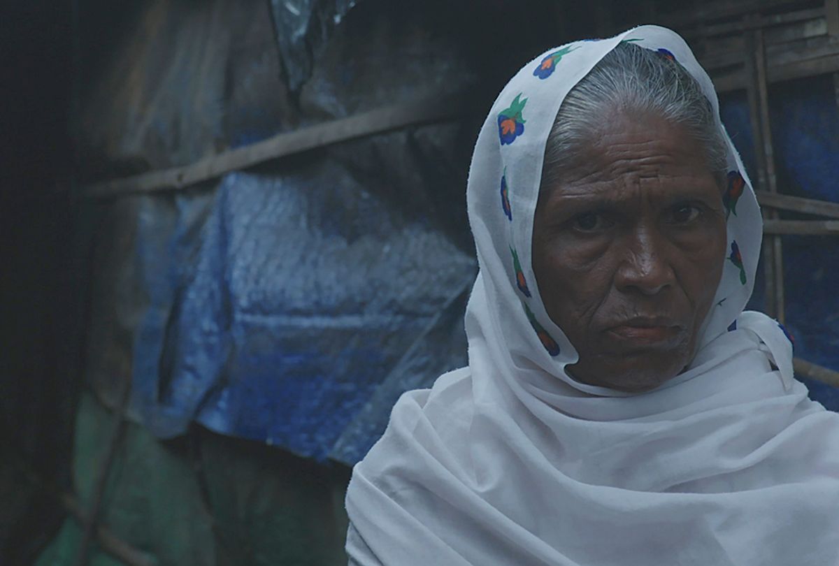 An old woman in Kutupalong-Camp in Ukhia, Bangladesh in "Human Flow" (Amazon Studios)