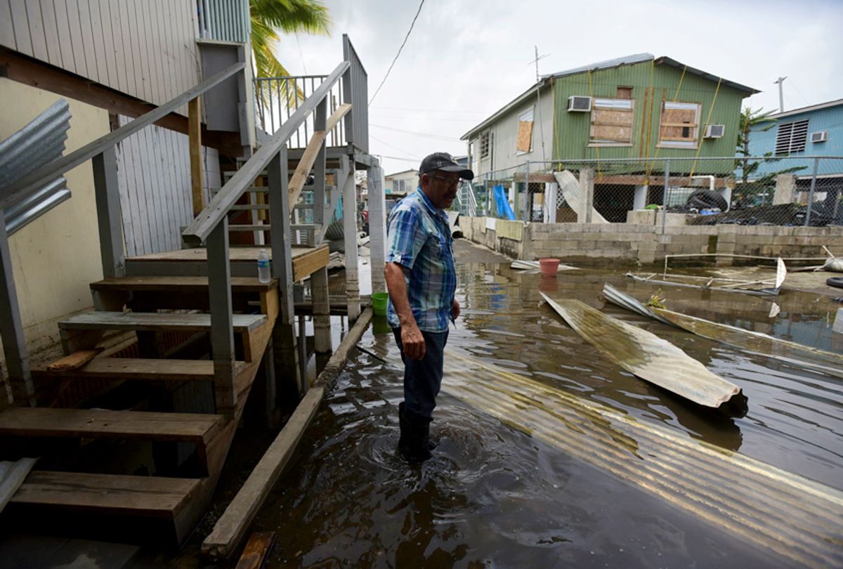 A flooded area after the passing of Hurricane Maria, in Puerto Rico, September 27, 2017. (AP/Carlos Giusti)