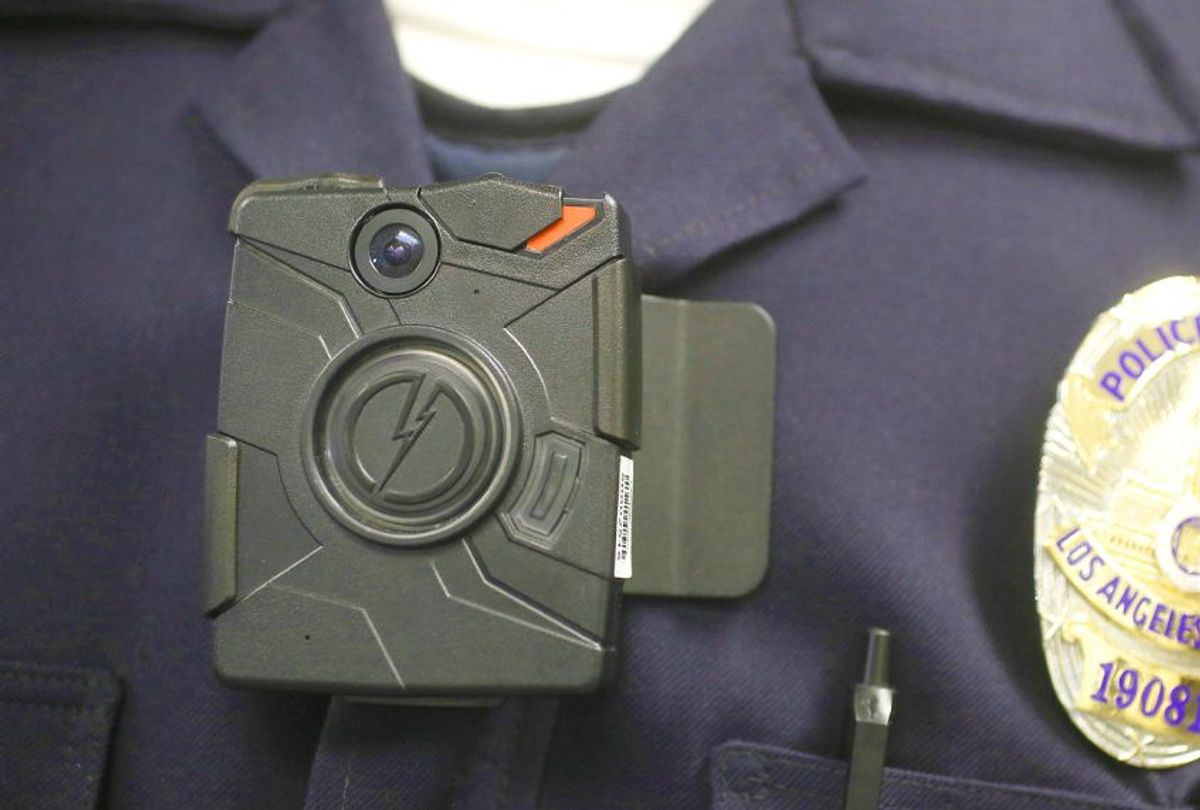 Police on-body camera (AP/Damian Dovarganes)