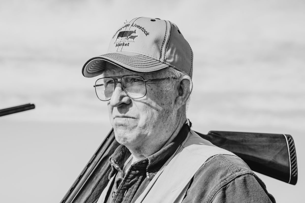 Bob Hook scans the horizon looking for signs of pheasants on opening day. (LaRissa Lawrie)