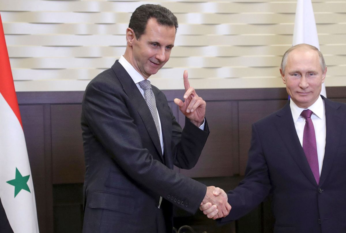 Bashar Assad and Vladimir Putin (AP/Mikhail Klimentyev)