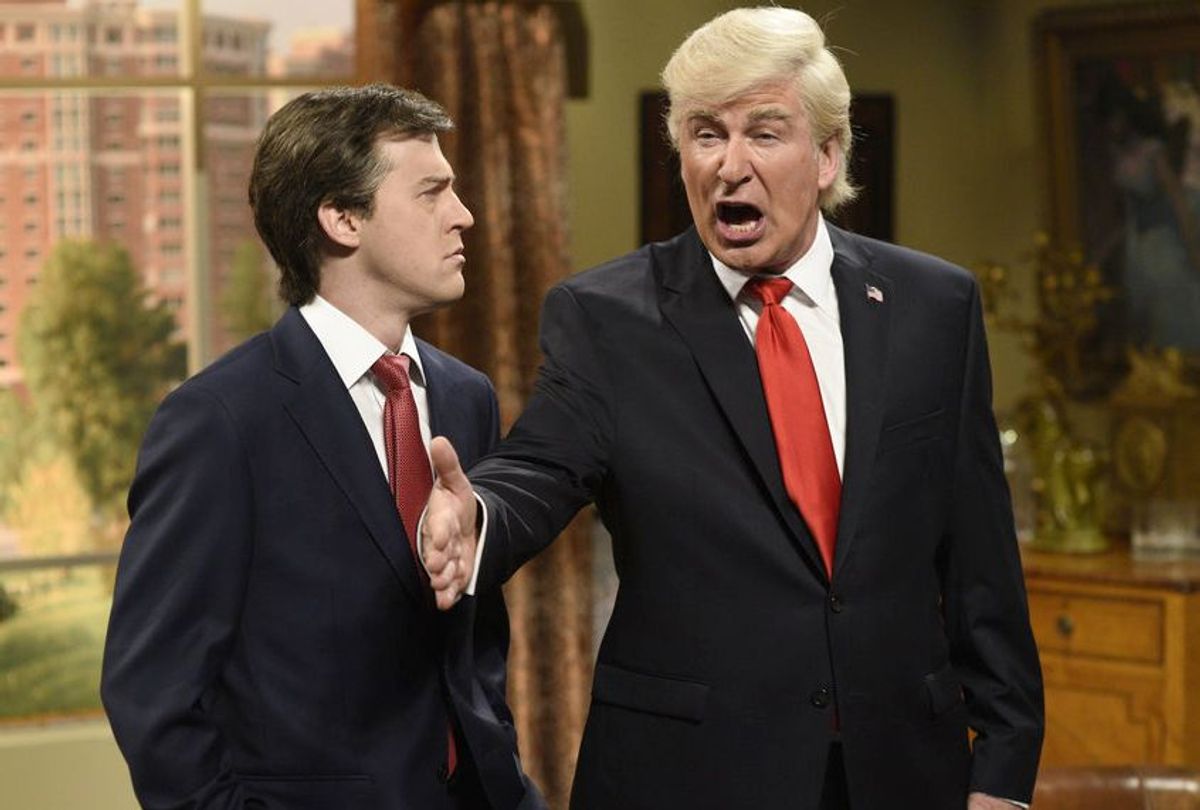 Alex Moffat and Alec Baldwin on "Saturday Night Live" (NBC)