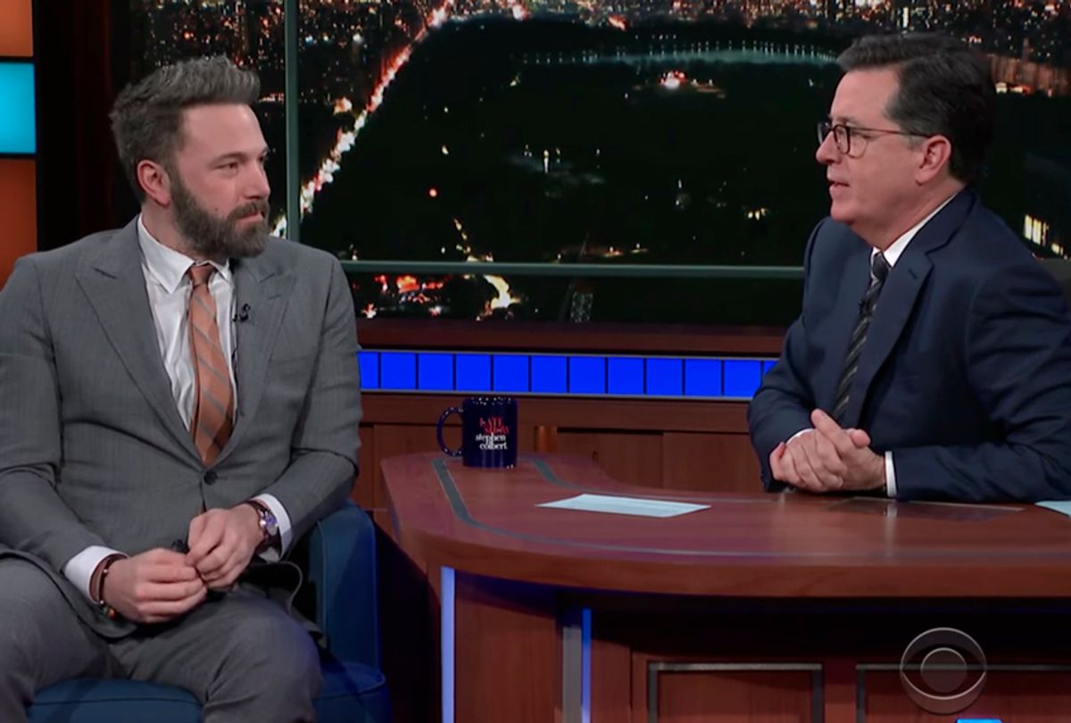 Ben Affleck on "The Late Show with Stephen Colbert" (YouTube/The Late Show with Stephen Colbert)