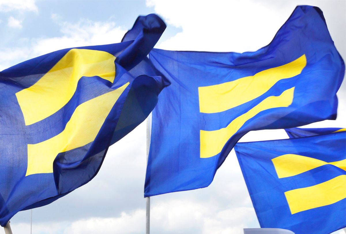 Human Rights Campaign "equality flags"  (AP/Jacquelyn Martin)