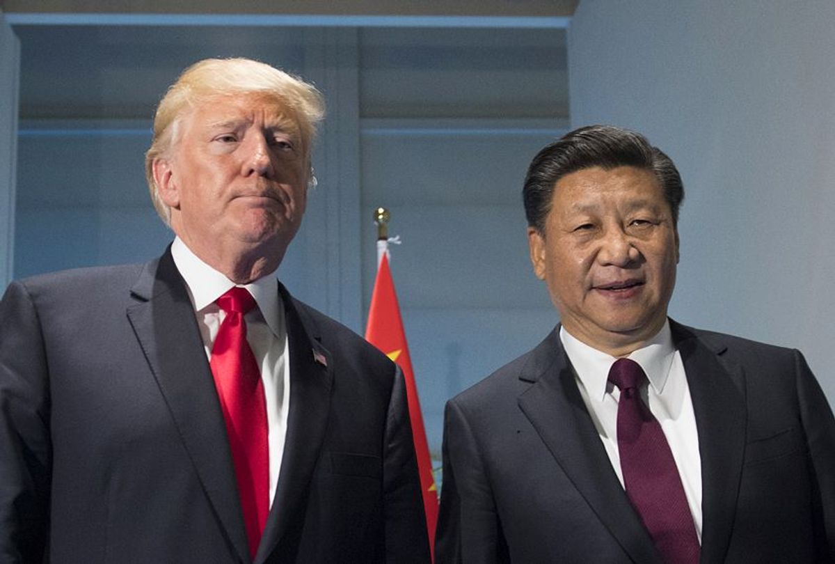 Donald Trump, Xi Jinping (AP/Saul Loeb)