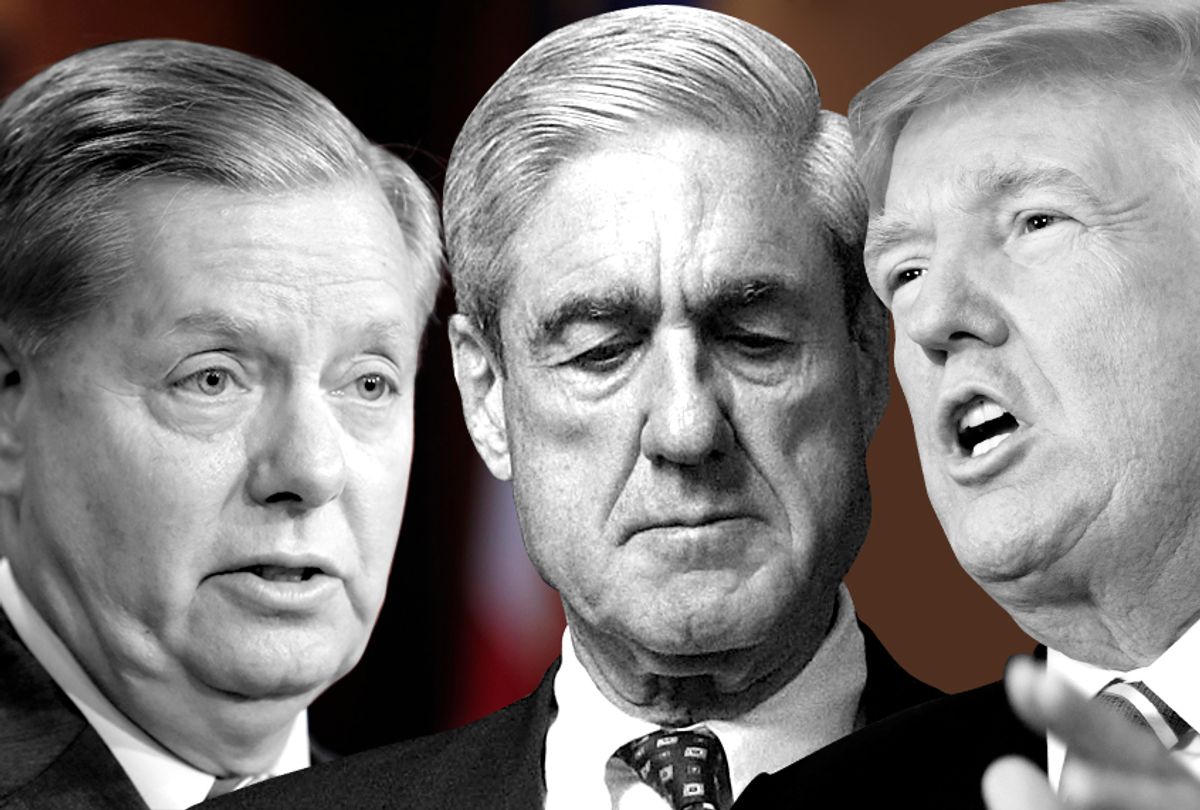 Lindsey Graham; Robert Mueller; Donald Trump (AP/Getty/Salon)