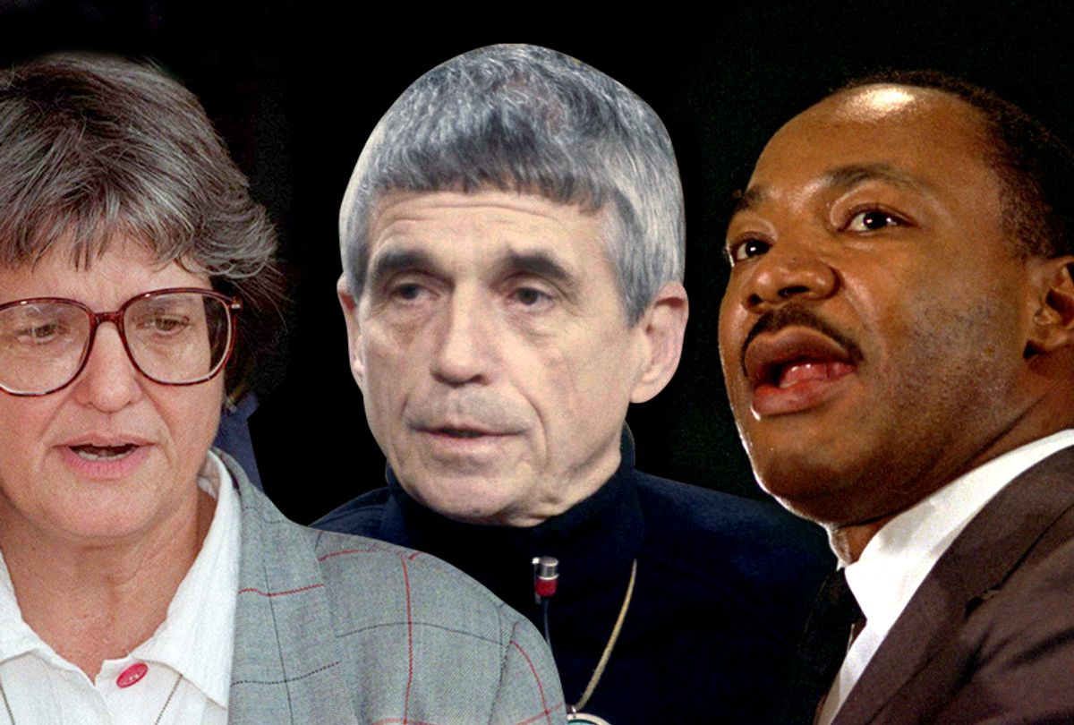Sister Helen Prejean; Daniel Berrigan; Rev. Dr. Martin Luther King Jr. (AP/Salon)