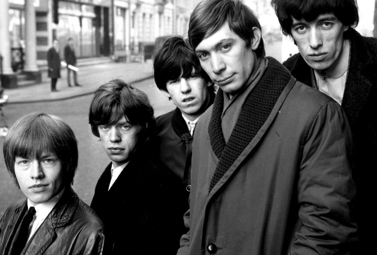 The Rolling Stones from left to right, Brian Jones (1942 - 1969), Mick Jagger, Keith Richards, Charlie Watts and Bill Wyman (Getty/Terry Disney)