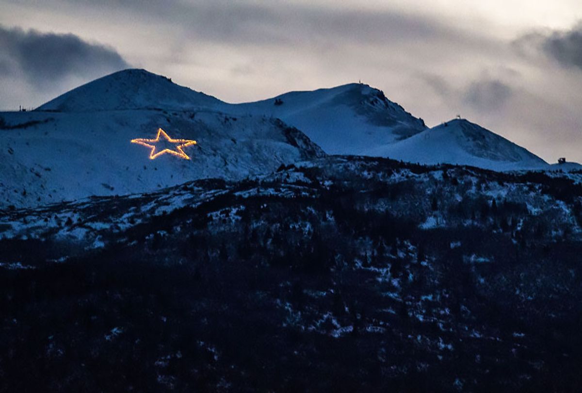 Star on the Mountain in the Arctic Valley (U.S. Air Force/Senior Airman James Richardson)