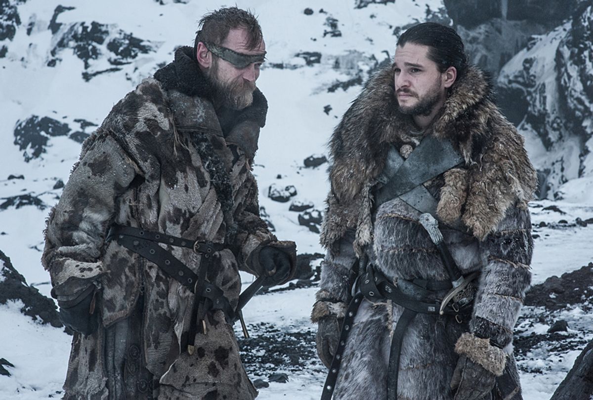 Richard Dormer and Kit Harington in "Game of Thrones" (HBO/Helen Sloan)