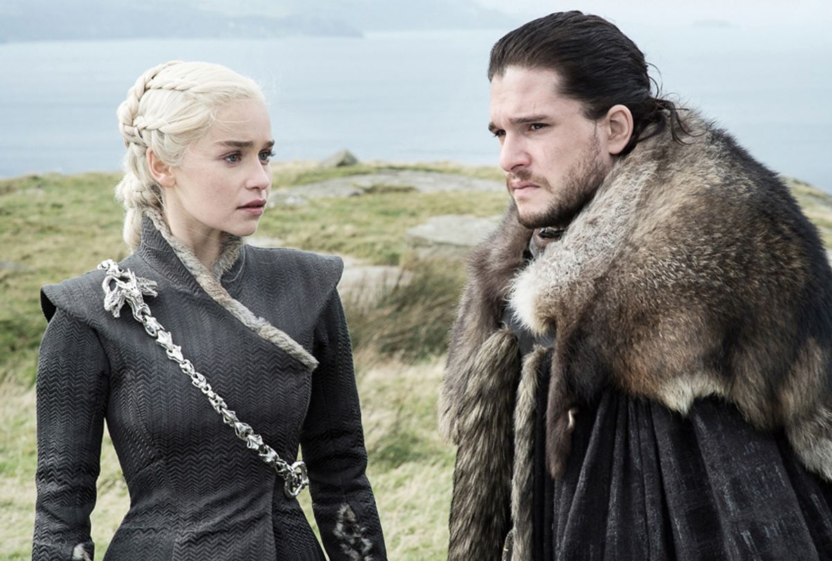 Emilia Clarke and Kit Harington in "Game of Thrones" (HBO/Helen Sloan)