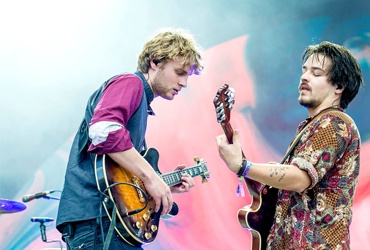 Clemens Rehbein and Antonio Greger of Milky Chance perform at the Bonnaroo Music and Arts Festival, June 11, 2017 (AP/Amy Harris)