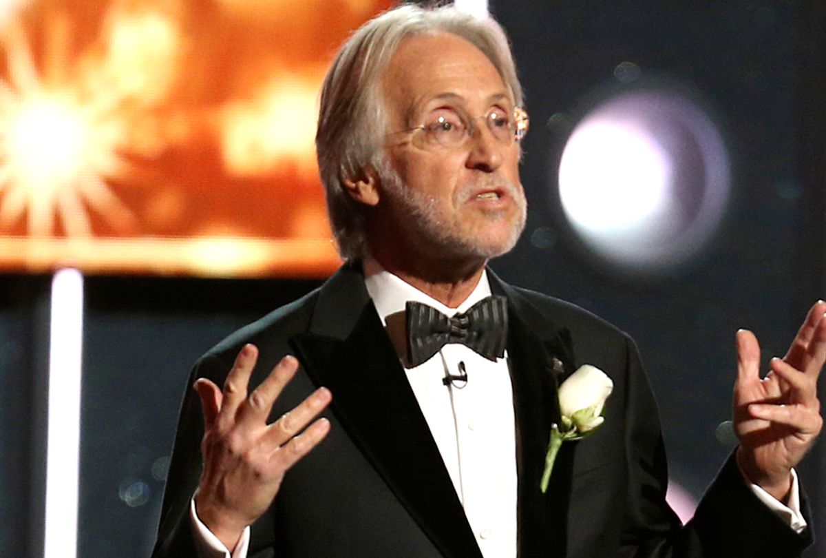 Neil Portnow, president and CEO of the Recording Academy, speaks onstage at the 60th annual Grammy Awards (AP/Matt Sayles)