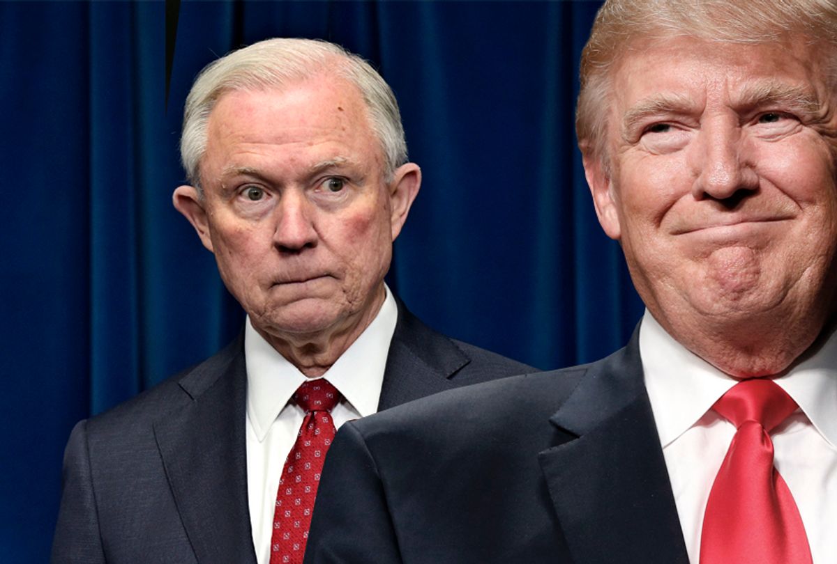 Jeff Sessions; Donald Trump (AP/Getty/Photo montage by Salon)