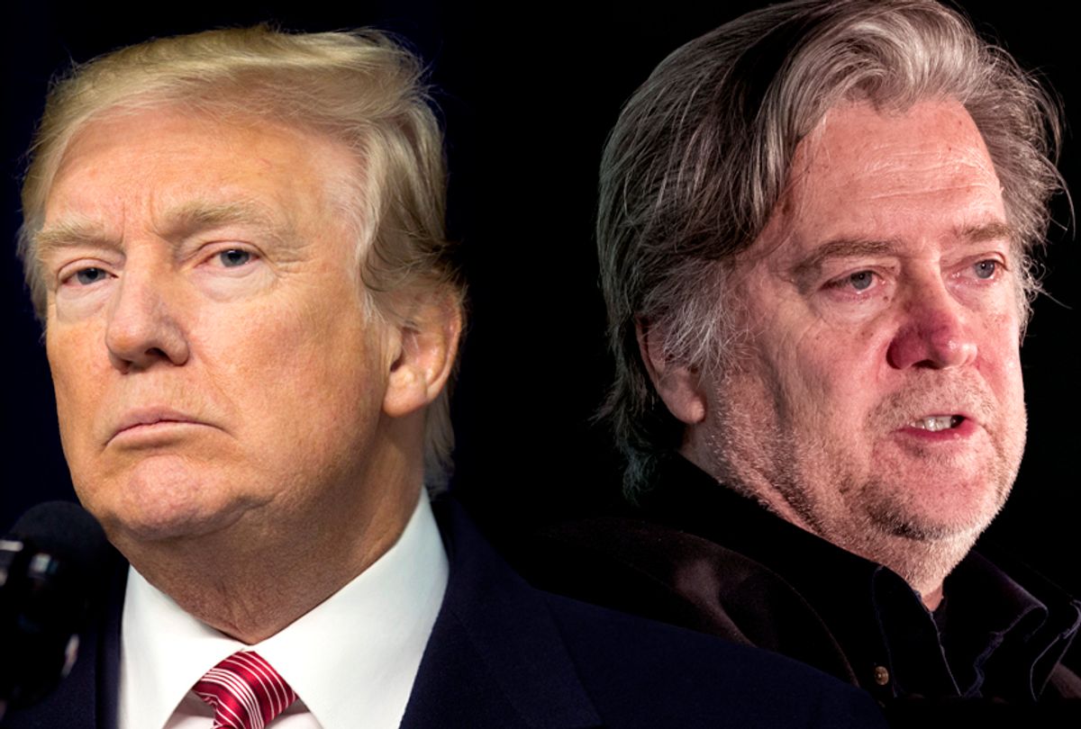 Donald Trump; Steve Bannon (Getty/Chris Kleponis/Drew Angerer)
