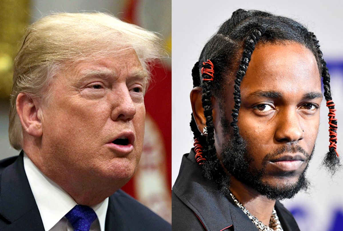 Donald Trump; Kendrick Lamar (Getty/Alex Wong/Frazer Harrison)