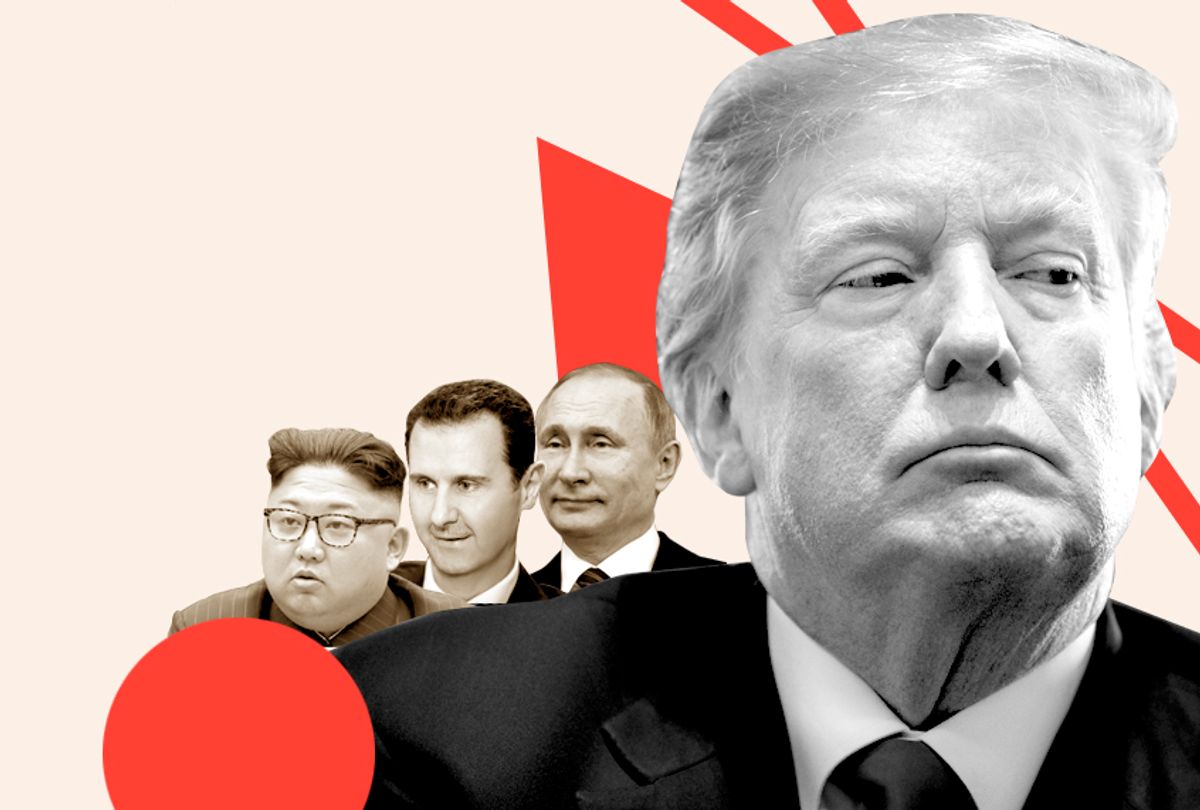 Donald Trump; Kim Jong-un; Bashar al-Assad; Vladimir Putin (AP/Getty/Photo Montage by Salon)