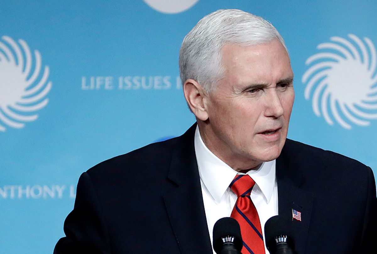 Mike Pence speaks at the Susan B. Anthony List & Life Institute Luncheon (AP/Mark Humphrey)