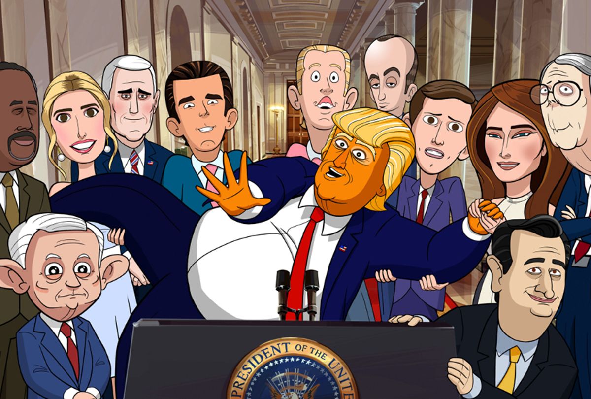 Animated cast of "Our Cartoon President" (Courtesy Of Showtime)