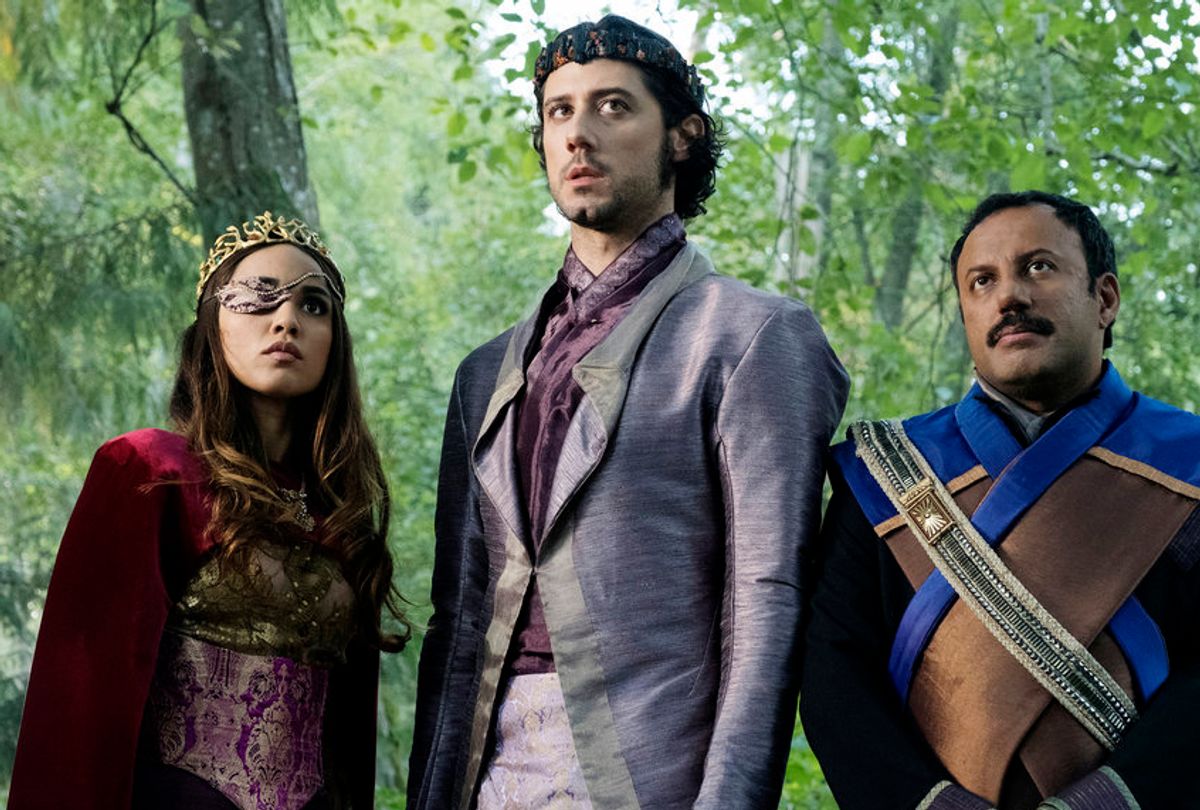 Summer Bishil, Hale Appleman, Rizwan Manji in "The Magicians" (SYFY/Eric Milner)