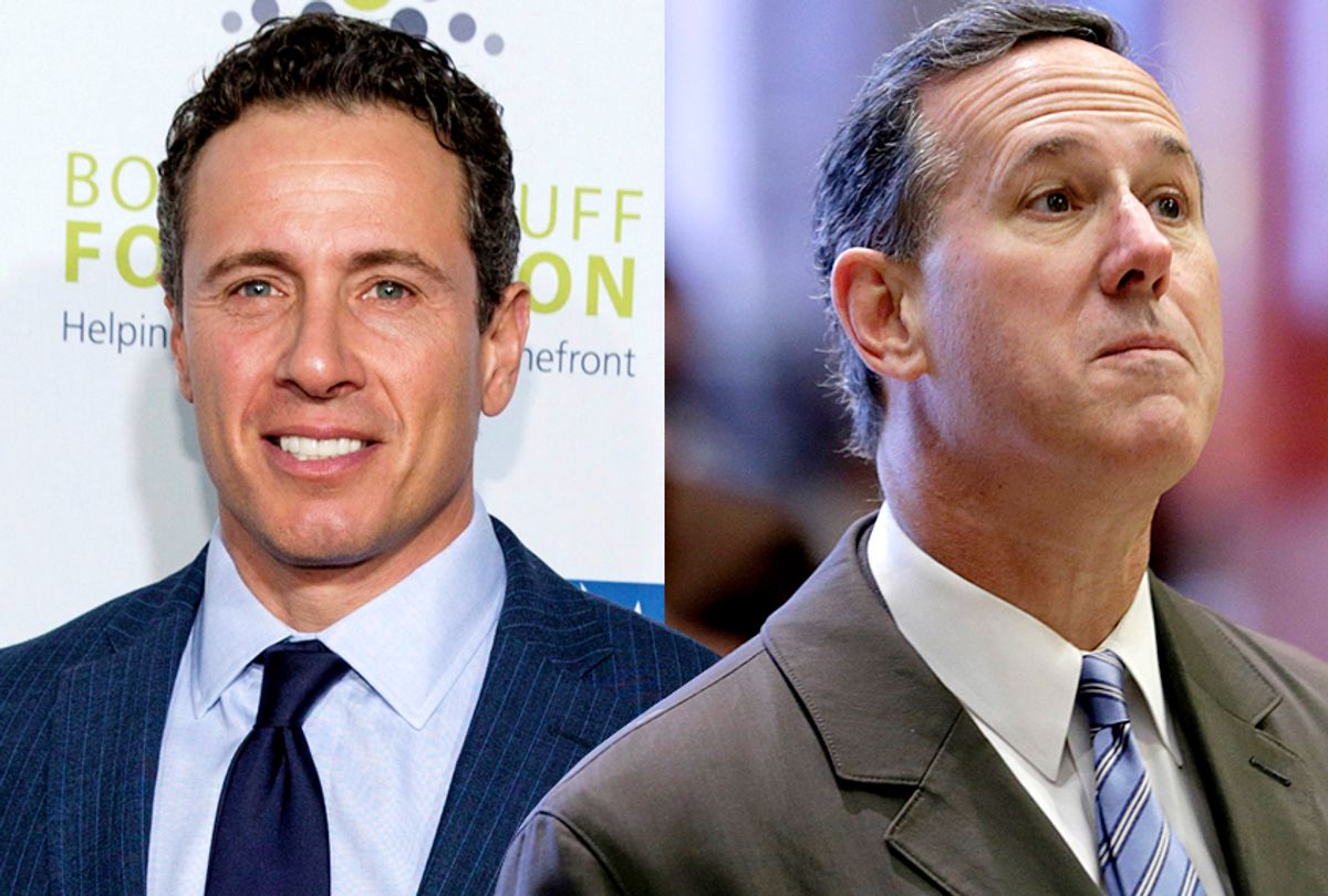 Chris Cuomo; Rick Santorum (AP/Michael Zorn/Seth Wenig)