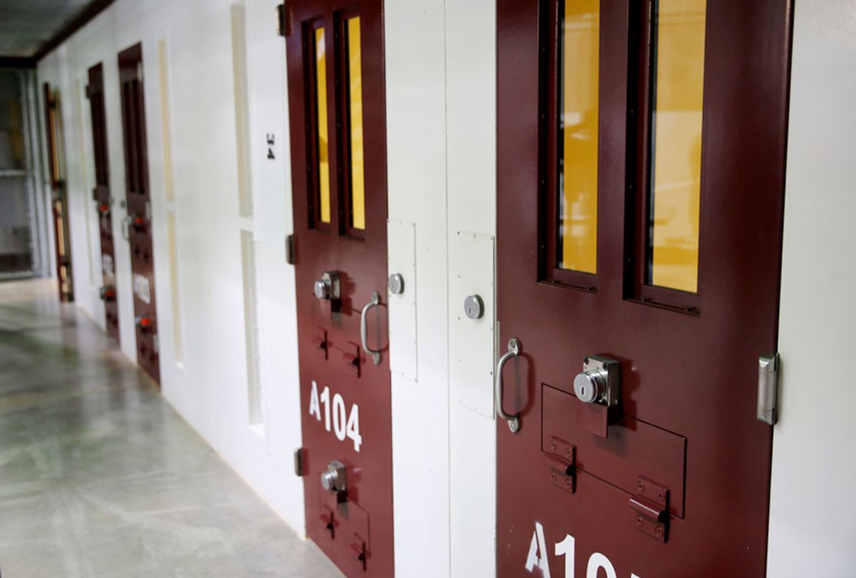 Camp 6 detainee cells at the U.S. detention center at Guantanamo Bay, Cuba. (AP/Ben Fox)