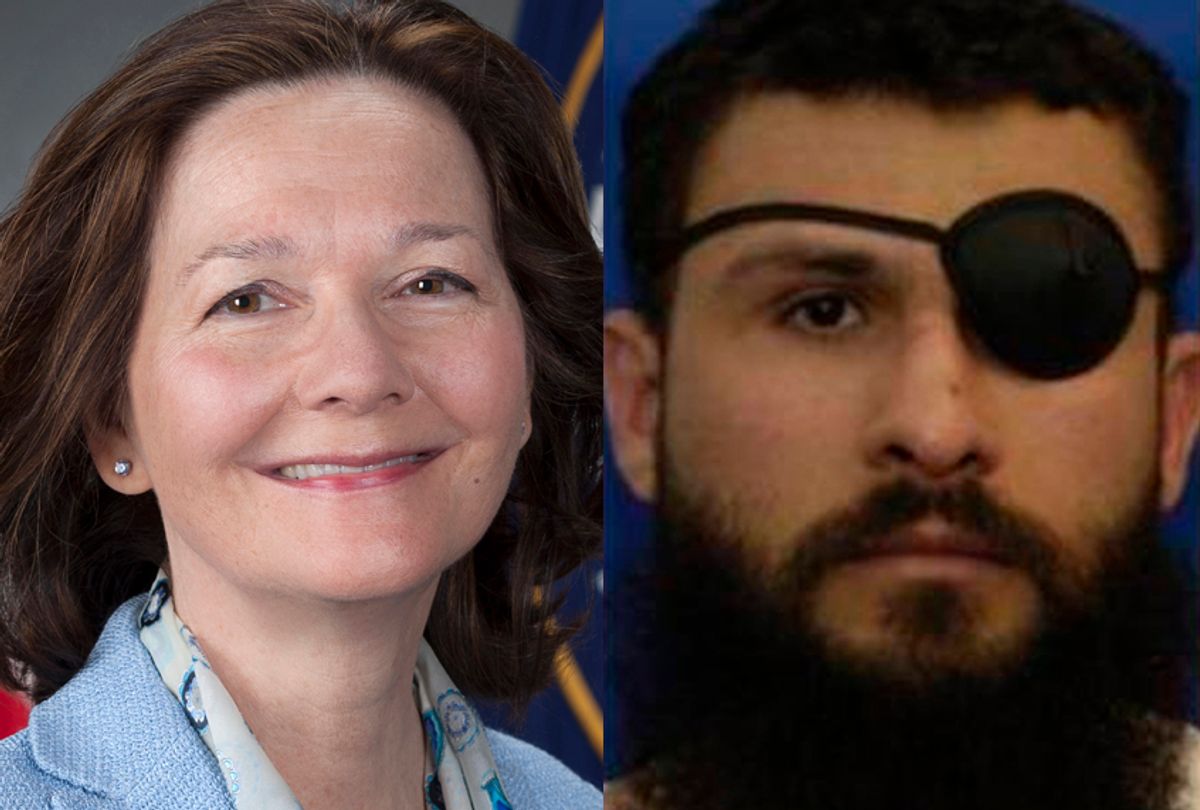 Gina Haspel; Abu Zubaydah (AP/CIA/Department of Defense)