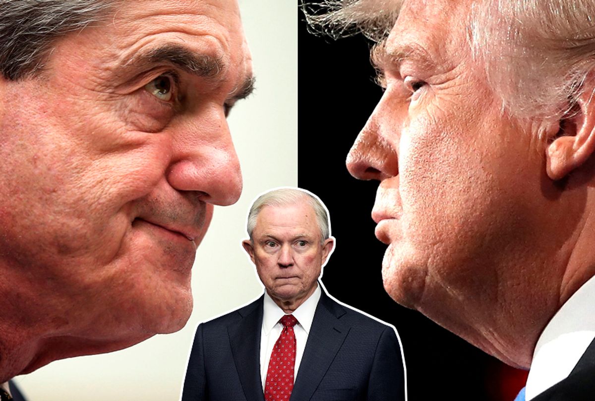 Robert Mueller; Jeff Sessions; Donald Trump (AP/Getty/Salon)