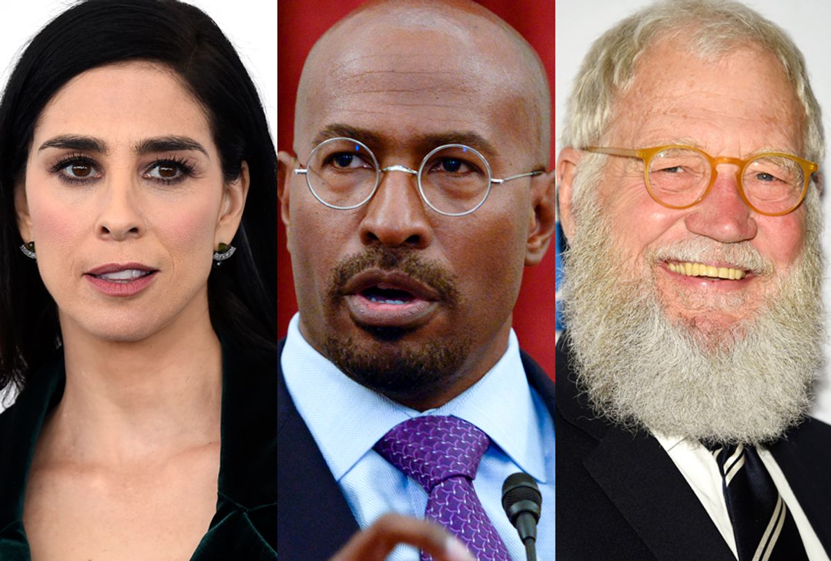 Sarah Silverman; Van Jones; David Letterman (AP/Jordan Strauss/Evan Agostini/Getty/Leigh Vogel)