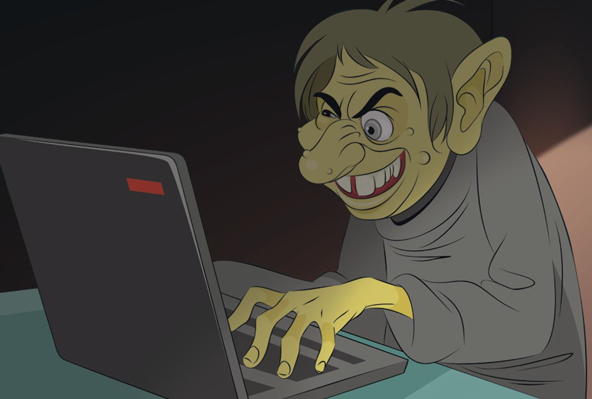 Vector illustration of a ugly internet troll (Getty Images/Ashva73/Salon)