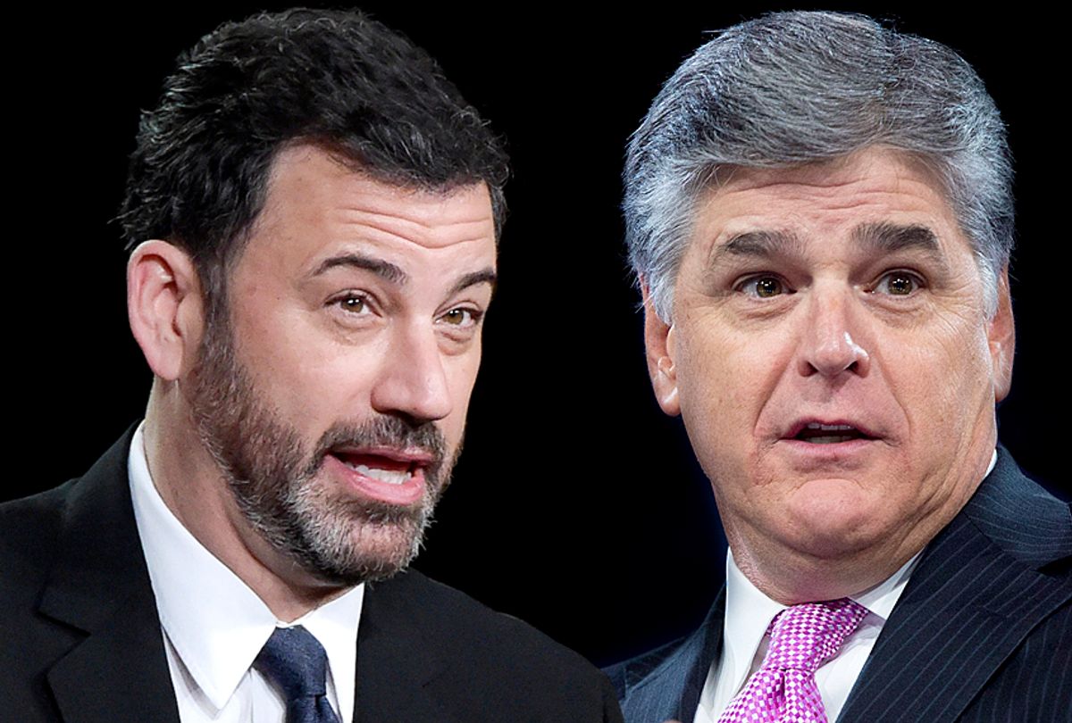 Jimmy Kimmel; Sean Hannity (AP/Richard Shotwell/Getty/Saul Loeb)