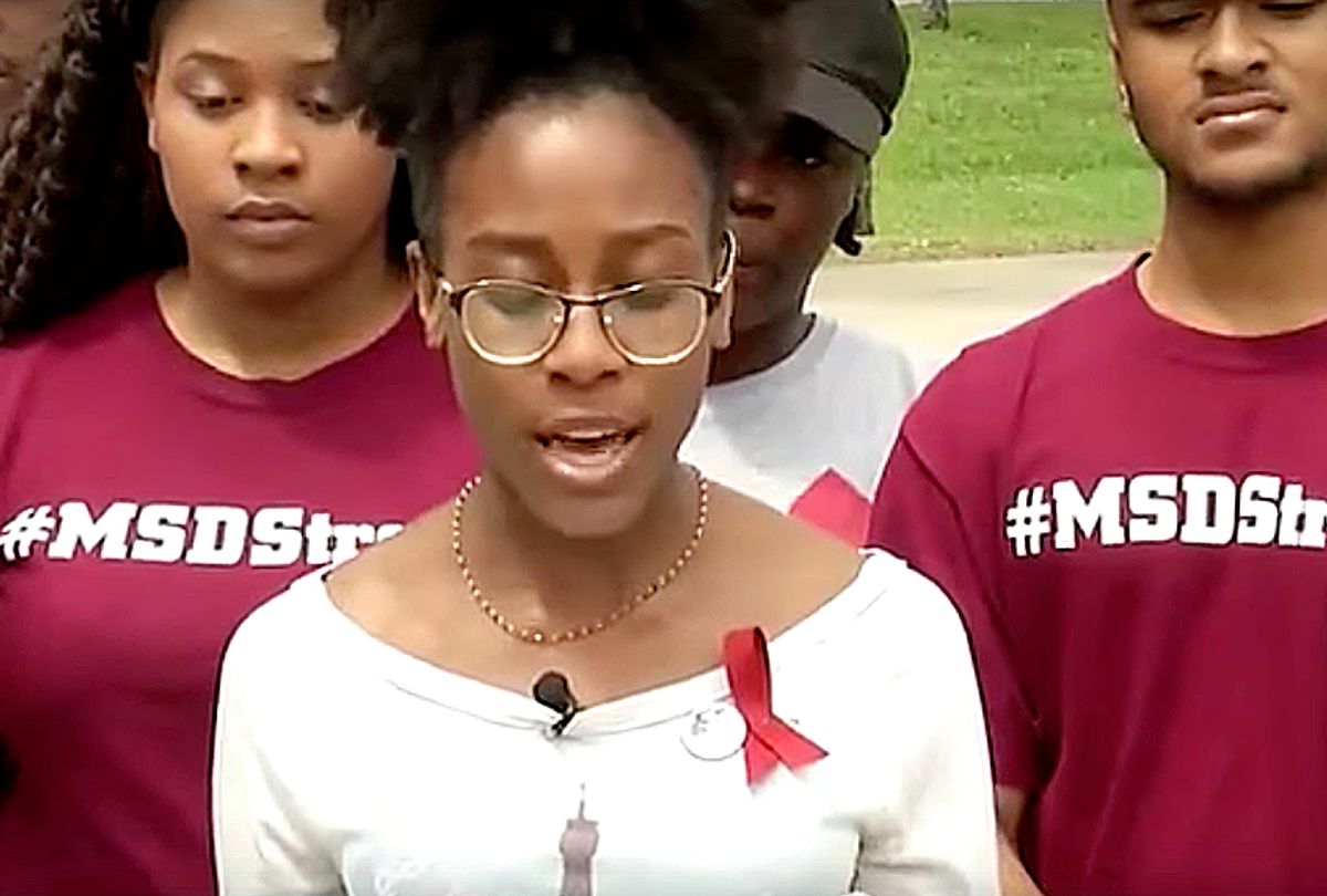 Press conference held by African-American students from Marjory Stoneman Douglas (YouTube)