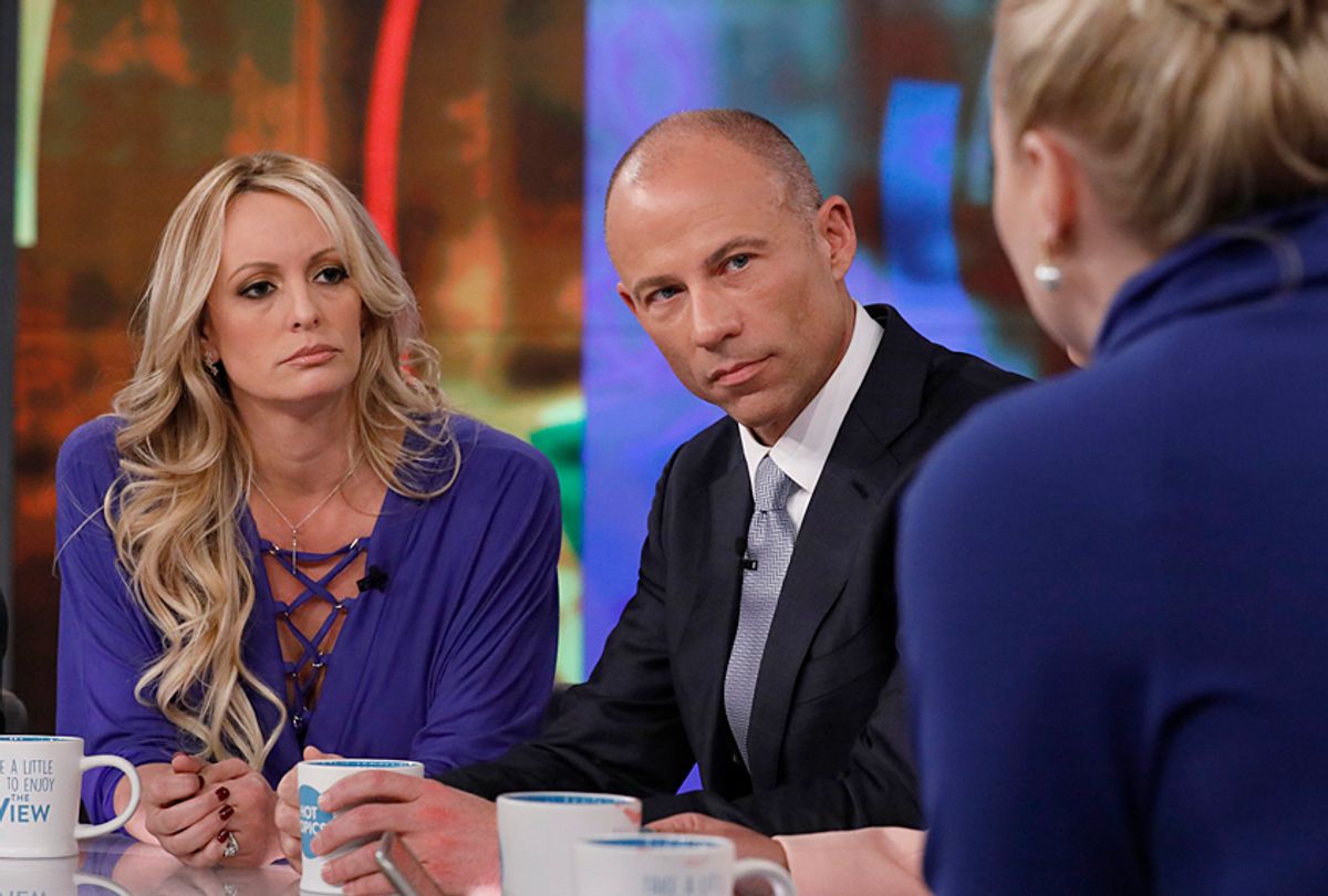 Stormy Daniels, Michael Avenatti and Meghan McCain on "The View" (ABC/Heidi Gutman)