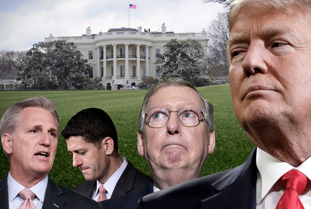 Kevin McCarthy; Paul Ryan; Mitch McConnell; Donald Trump (AP/Getty/Shutterstock/Salon)