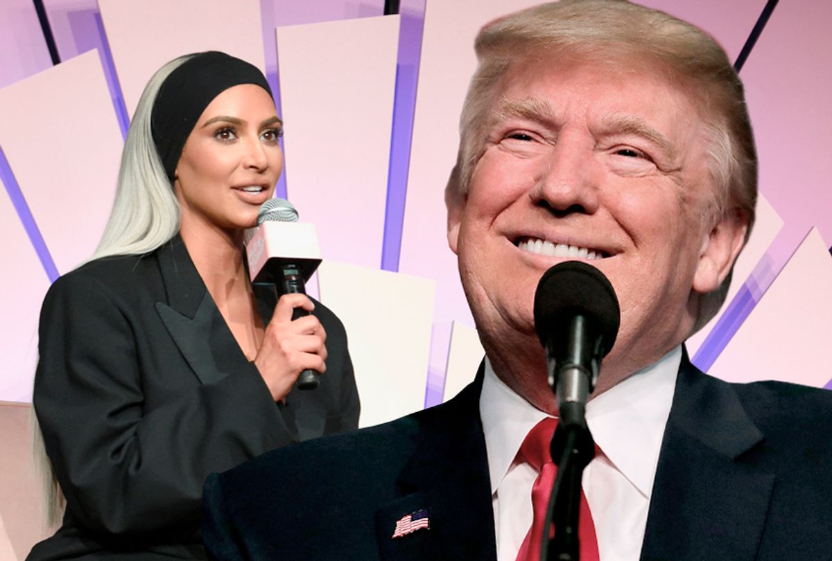 Kim Kardashian; Donald Trump (Getty/Photo montage by Salon)