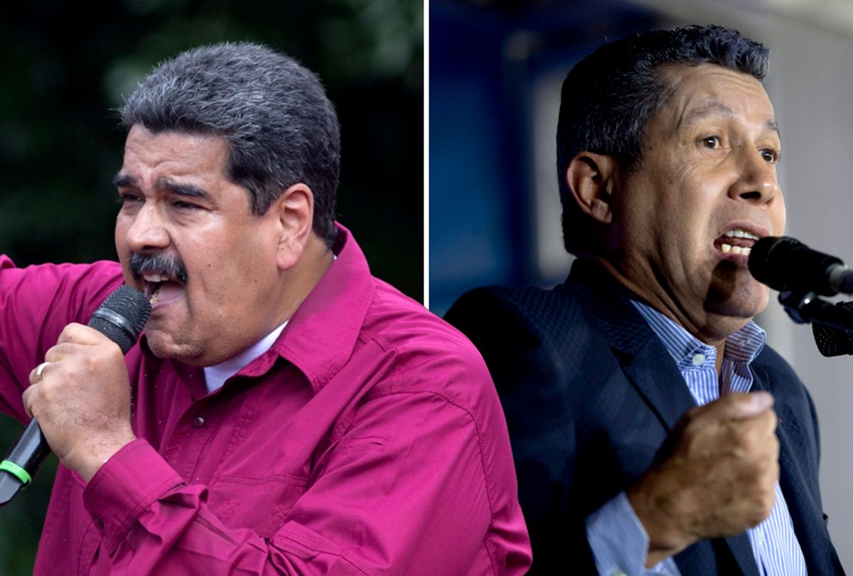 Nicolas Maduro; Henri Falcon (AP/Ariana Cubillos)