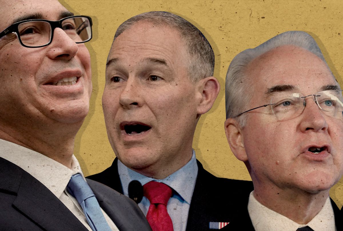 Steven Mnuchin; Scott Pruitt; Tom Price (AP/Getty/Salon)